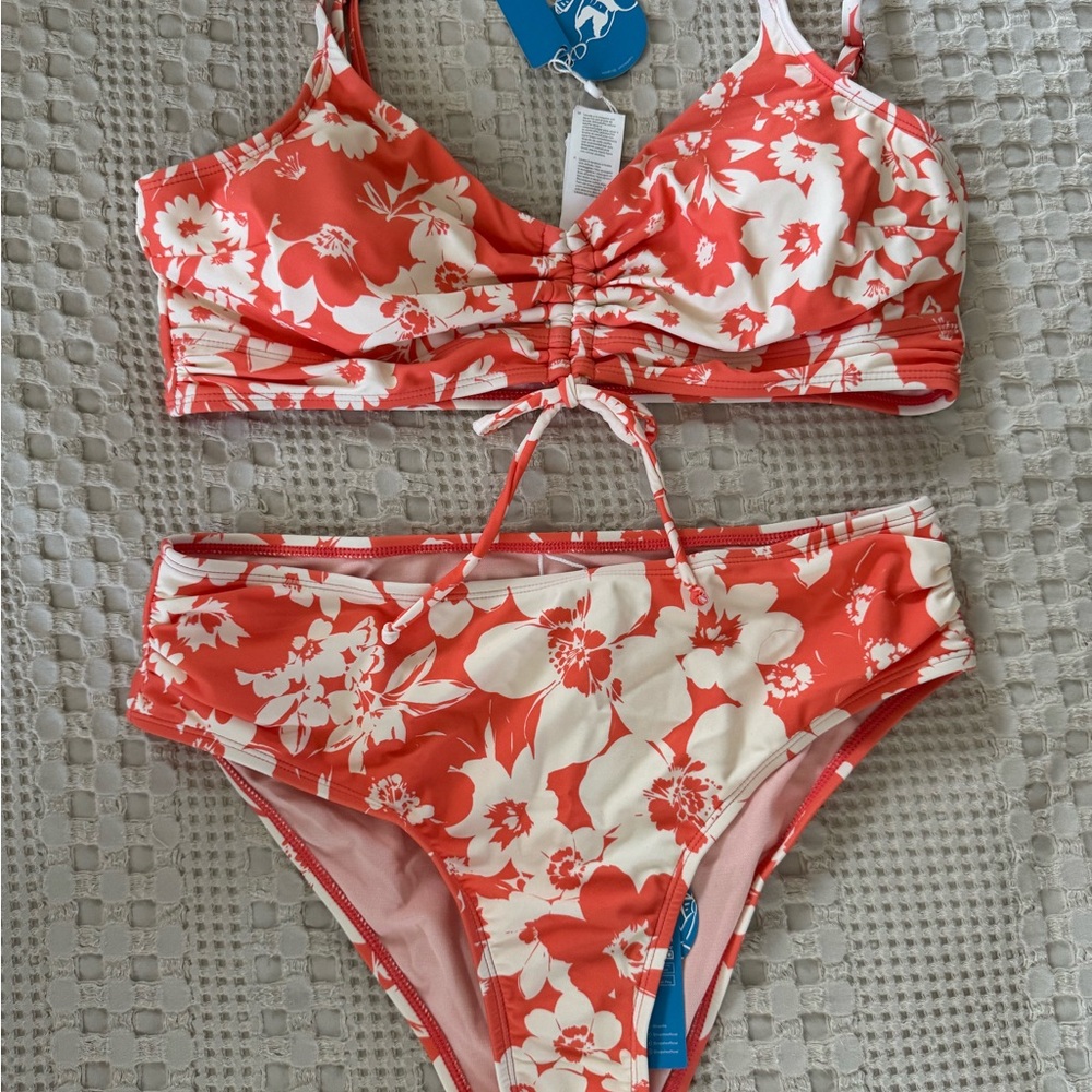 CUPSHE - Floral Swim . Top L / Bottom M